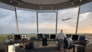 Studio Persevoir Jean François Schmit Architectes et Associés Aménagement Tour De Contrôle Et Du Centre De Maintenance De L'aéroport Marcel Dassault Châteauroux Intérieur Image 3D Perspective 3D