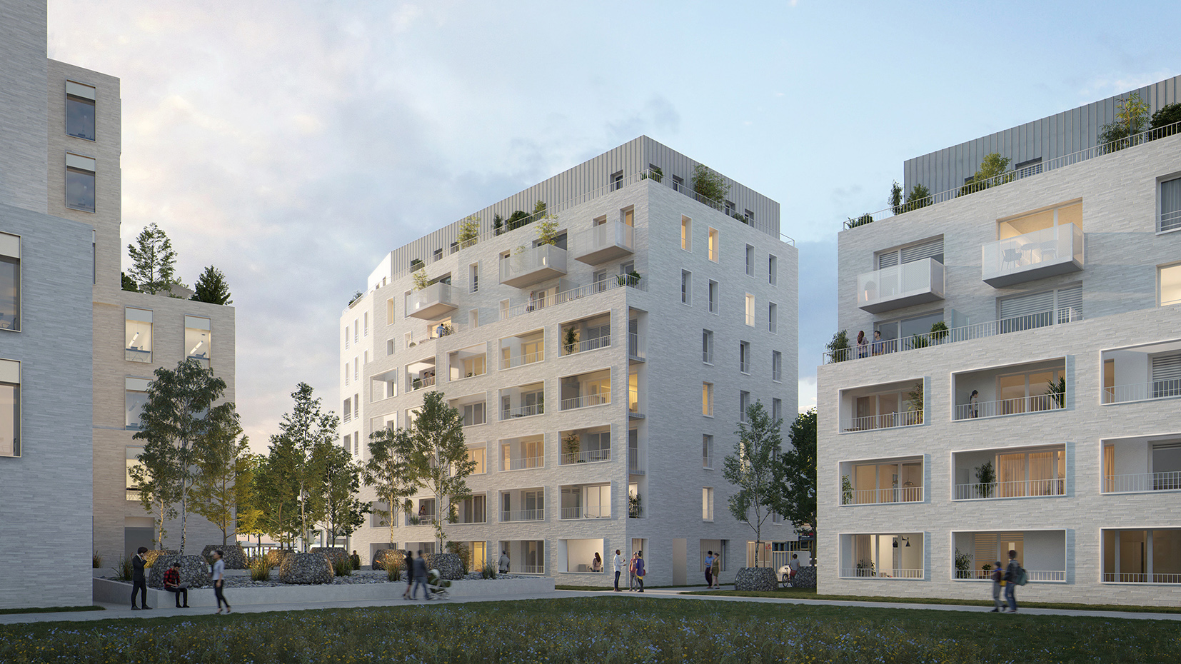 Studio Persevoir AIA Life Designers Bettinger Desplanques Logements Rouen Image 3D Perspective 3D