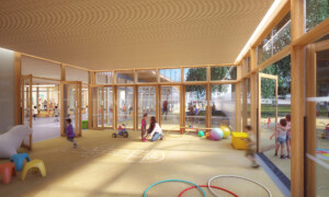 Studio Persevoir Chemetoff & Associés Ecole Rochester Plan 3D Chantier 3D