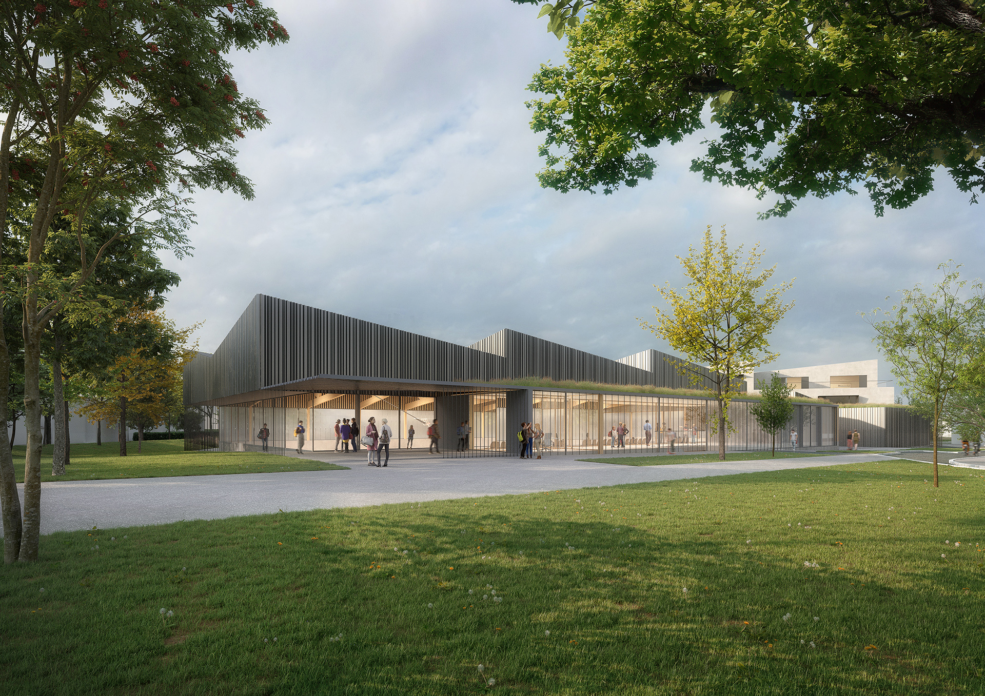 Studio Persevoir Concours d'architecture du collège et gymnase des Linandes à Cergy Pontoise en collaboration avec l'agence Gaëtan Le Penhuel Architectes. Concours lauréat