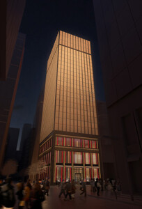 Studio Persevoir Sylvain Dubuisson Architectes Tour haute joaillerie Tokyo Nuit Image 3D Perspective 3D