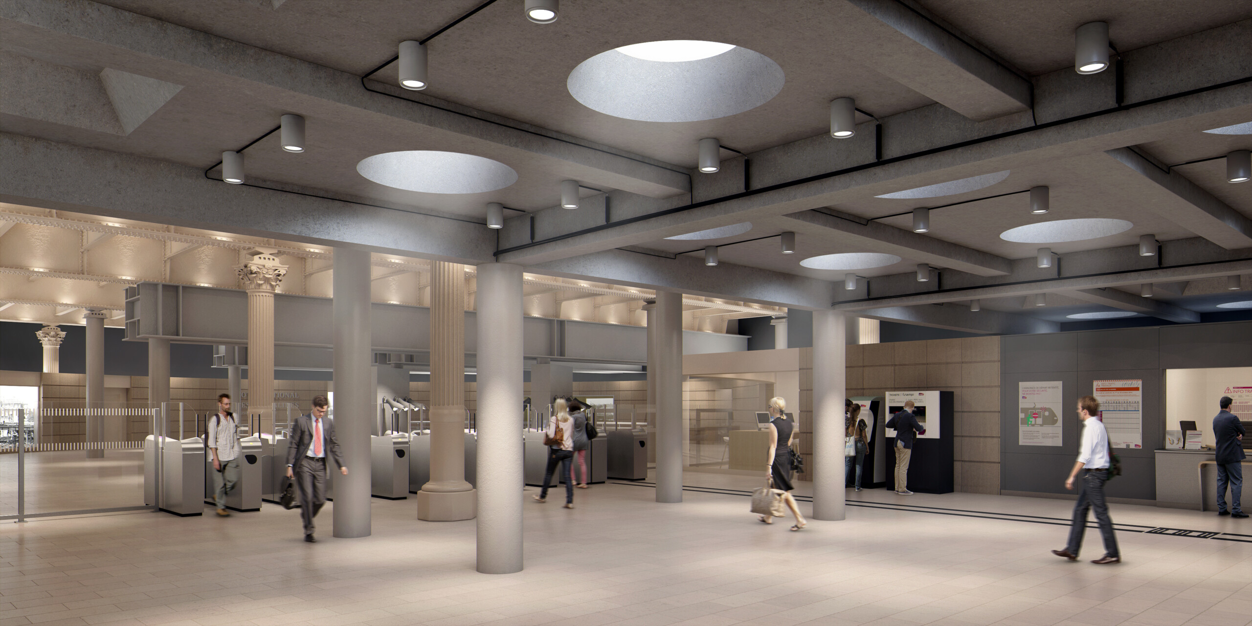 Studio Persevoir AREP Réaménagement De La Gare Des Invalides Paris Image 3D Perspective 3D