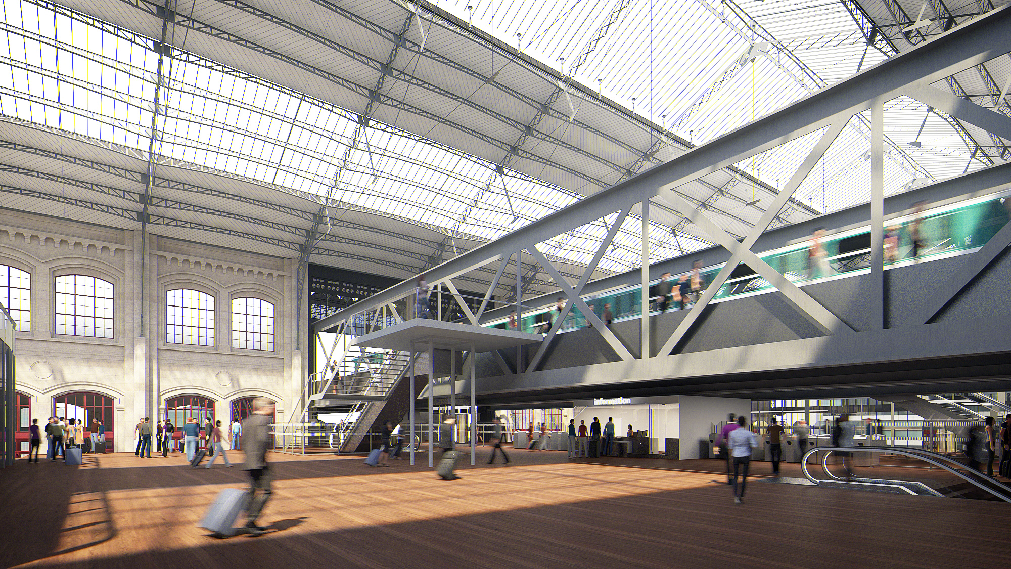 Studio Persevoir AREP Aménagement Gare Austerlitz Paris Image 3D Perspective 3D