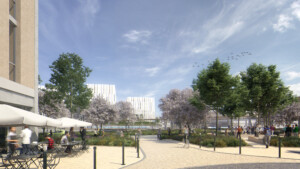 Studio Persevoir ANMA Alter-Cités Aménagement Place Giffard Langevin Angers Image 3D Perspective 3D