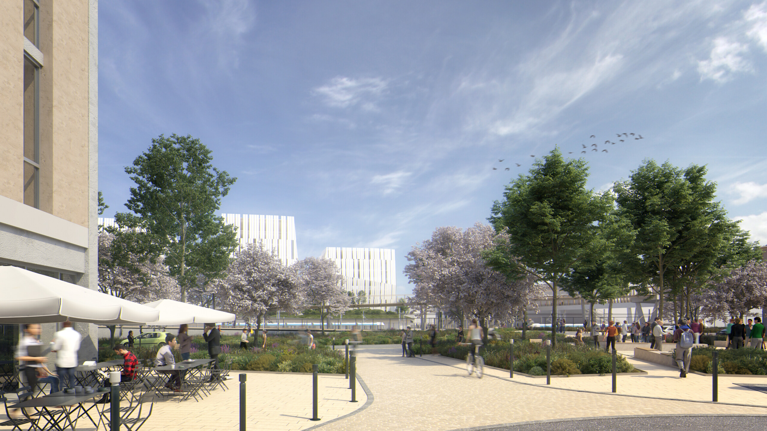 Studio Persevoir ANMA Alter-Cités Aménagement Place Giffard Langevin Angers Image 3D Perspective 3D