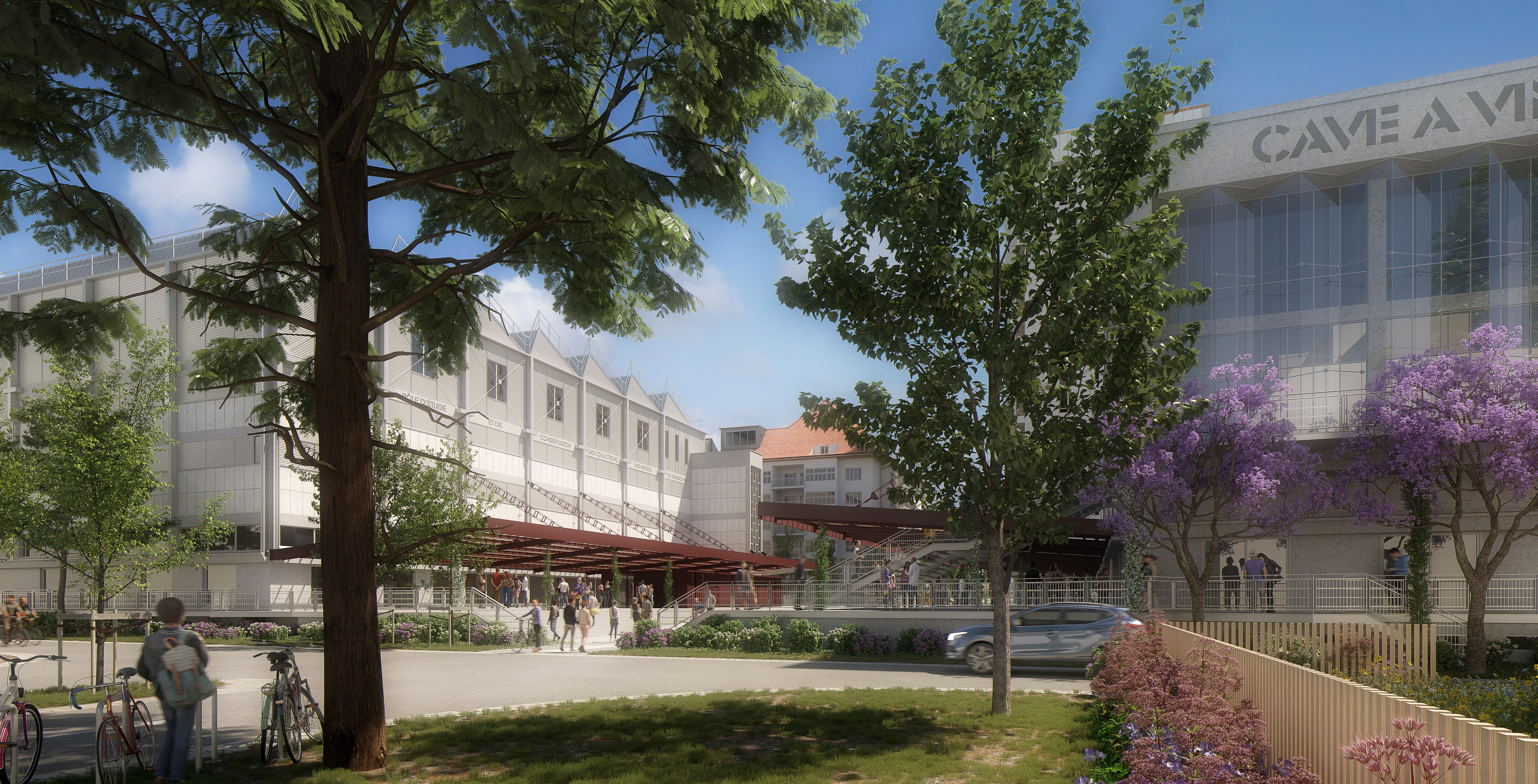 Studio Persevoir Chemetoff Réhabilitation Du Quartier De La Coop Rue Du Rhin Strasbourg Image 3D Perspective 3D